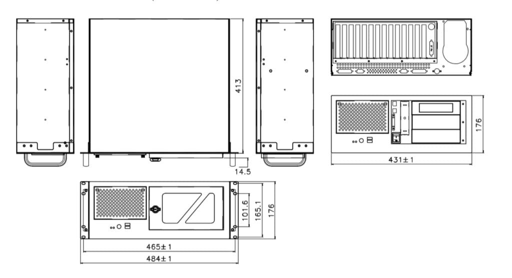 RACK-305G 4U 14-Slot Rackmount Chassis for ATX MB or Full Size SBC ...
